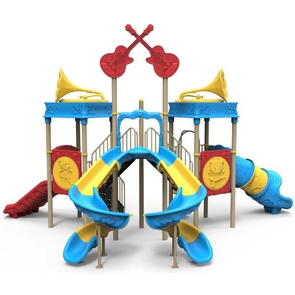 üç kule müzikal seri çocuk oyun park modeli